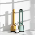 Sleek Modern Bladeless Air Cooler Fans in Yellow Green White for Home Use