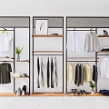 Modern Shelf Clothing Store Men's Shelf 3d model