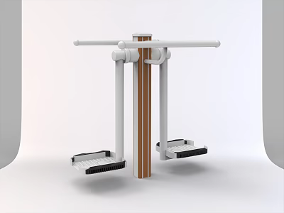 Outdoor Fitness Equipment With Double Pedals For Leg And Body Workout 3d model