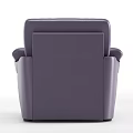 Purple Leather Single Sofa with Comfortable Armrests and Modern Design 3d model