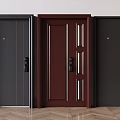Modern entry door security door entry single door swing door smart door lock password lock security door 3d model