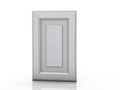 Modern Double Doors With White Sleek Panel And Frame Design For Interior Cabinet 3d model