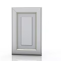 Modern Double Doors With White Sleek Panel And Frame Design For Interior Cabinet 3d model
