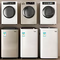 Various Types Of Washing Machines With Control Panels In White Beige Silver Designs