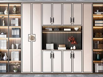 New Chinese Decorative Cabinet Decorative Cabinet Combination 3d model