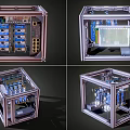 Transparent Computer Case Displaying Internal Hardware Components Cooling System And Structure 3d model