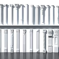 Collection Of Roman Columns With Various Decorative And Architectural Designs