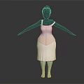 White Spaghetti Strap Dress with Front Button Design on Black Mannequin and Beige Stockings