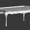 Classic Tea Table With Carved Legs And Ornate Gold Accent Tabletop Design