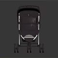 Elegant Purple Baby Stroller With Canopy And White Accent Wheels