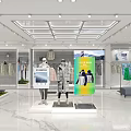 Modern Clothing Store Interior With Mannequins Bright Lighting And Colorful Apparel Displays