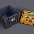 Yellow Black Sturdy Toolbox With MAC Label And Handle For Storage 3d model