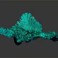 Natural Turquoise Green Malachite Crystal Cluster With Fan Shaped Crystalline Structure