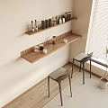 Modern Bar Chair Combination Bar Chair Combination Storage Rack Decoration Bar Stool Combination 3d model