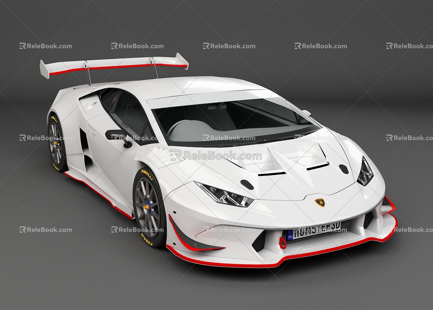 Lamborghini hurricane hit Huracan top pull style luxury car racing sports car concept car 3d model