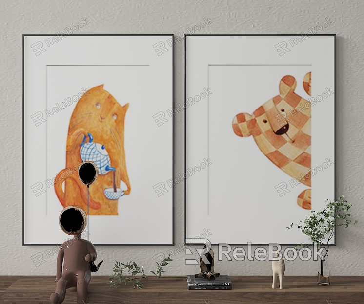 Modern Animal Painting Decorative Painting model