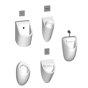 Modern urinal sanitary ware 3d model