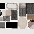 Nordic Style Carpet Carpet Blanket 3d model