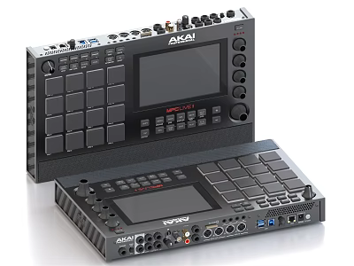 AKAI Music Production Controllers Featuring Touchscreen Display Multiple Pads And Audio Interface 3d model