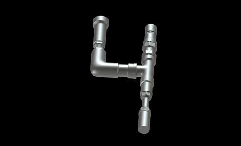 Modern Piping 3d model