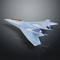 Advanced Futuristic Fighter Aircraft With Sleek Aerodynamic Design And Sharp Edges