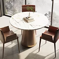 Modern Leisure Table and Chair Negotiation Table and Chair Dining Table and Chair Table and Chair Combination 3d model