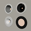 Modern Downlights And Spotlights With Multiple Color Frames For Indoor Ceiling Lighting 3d model