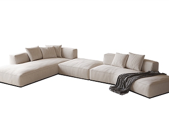 Modern multi-person sofa corner sofa 3d model