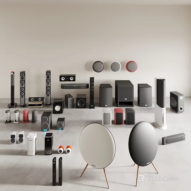 Modern Wireless Headphones and Bluetooth Speakers Various Designs Multiple Models 3d model