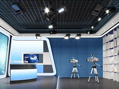 Modern Public Office Space With Open Layout Workstations And Ergonomic Furniture 3d model