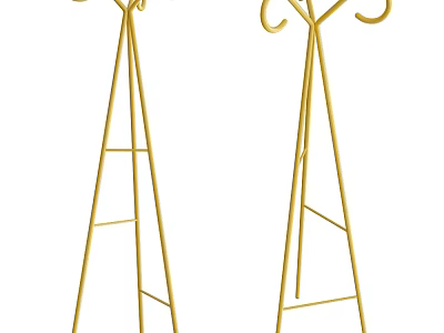 Golden Metal Coat Rack With Modern Design For Home Bedroom Use 3d model