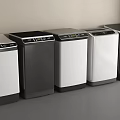 Modern Washing Machines In Various Colors And Sleek Designs Arranged In A Row