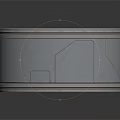 Gray Round Storage Box With Smooth Surface And Metal Rim Design