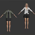 Women's Various Fashion Outfits With Coats Tops Skirts And Shoes