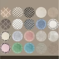 Round Rugs with Various Patterns Different Colors and Stylish Designs 3d model