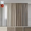Different Colored Curtains With Sheer Layer For Modern Interior Window Decoration