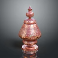 Exquisite Copper Sculpture Carving Featuring Intricate Patterns Spire Top And Layered Structure