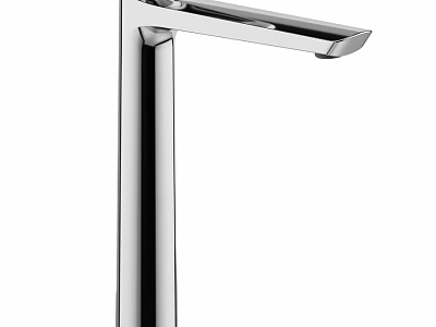 Modern Chrome Faucet with Sleek Design and Tall Spout for Home Bathroom Use 3d model
