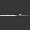 Golden Scissors With Polished Round Handles And Sharp Stainless Steel Blade
