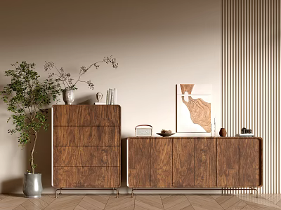 Modern Wood Grain Cabinet Simple Style Cabinet Whole Cabinet Sideboard Balcony Cabinet Storage Cabinet Entrance Cabinet 3d model