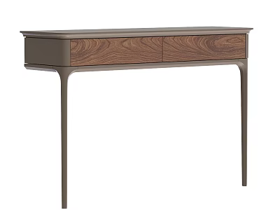 Modern Entryway Console Side Cabinet With Wooden Drawers And Metal Legs Interior Design 3d model