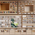 Modern Bookcase Library Bookcase Combination Low Bookcase Office Bookcase Study Bookcase 3d model