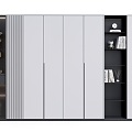 Bookcase Decorative Cabinet Storage Cabinet High Cabinet 3d model