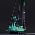 Green Heavy Duty Industrial Drilling Machinery With Long Drill Pipe And Tracked Base