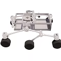 Intelligent Robotic Exploration Machine With Four Black Wheels And Metal Frame 3d model