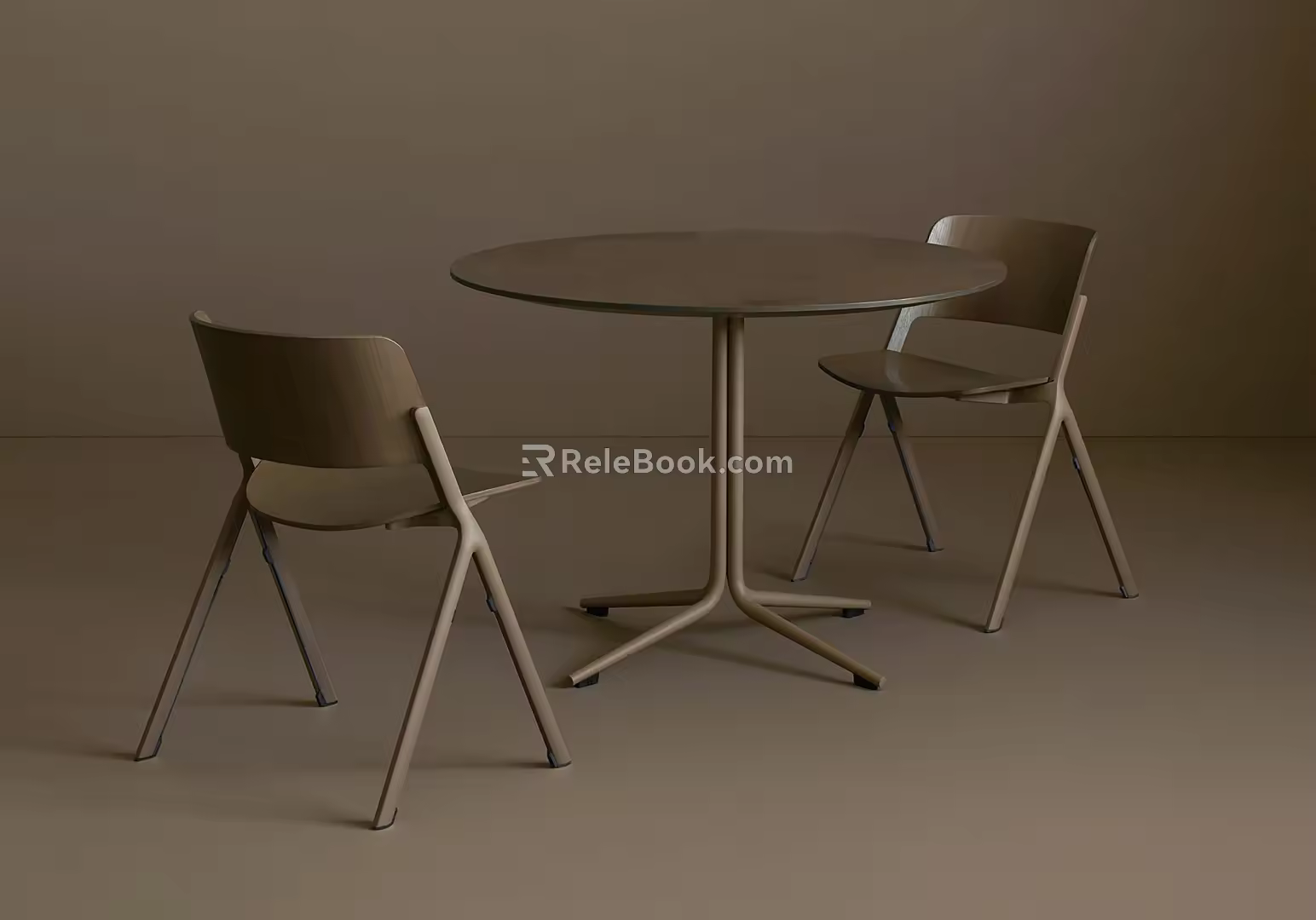 Cafe tables and chairs 3d model