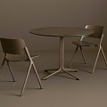 Cafe tables and chairs 3d model