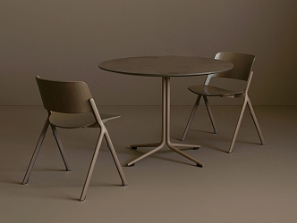 Cafe tables and chairs 3d model