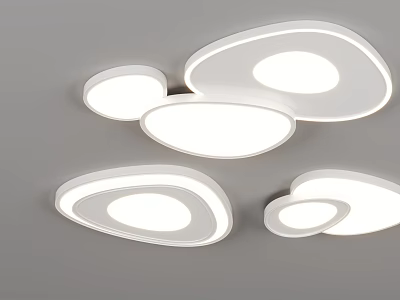 Modern Ceiling Lights With Multiple Unique Shapes And Bright Light 3d model