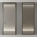 Various Modern Door Panel Designs With Different Textures And Surface Finishes 3d model